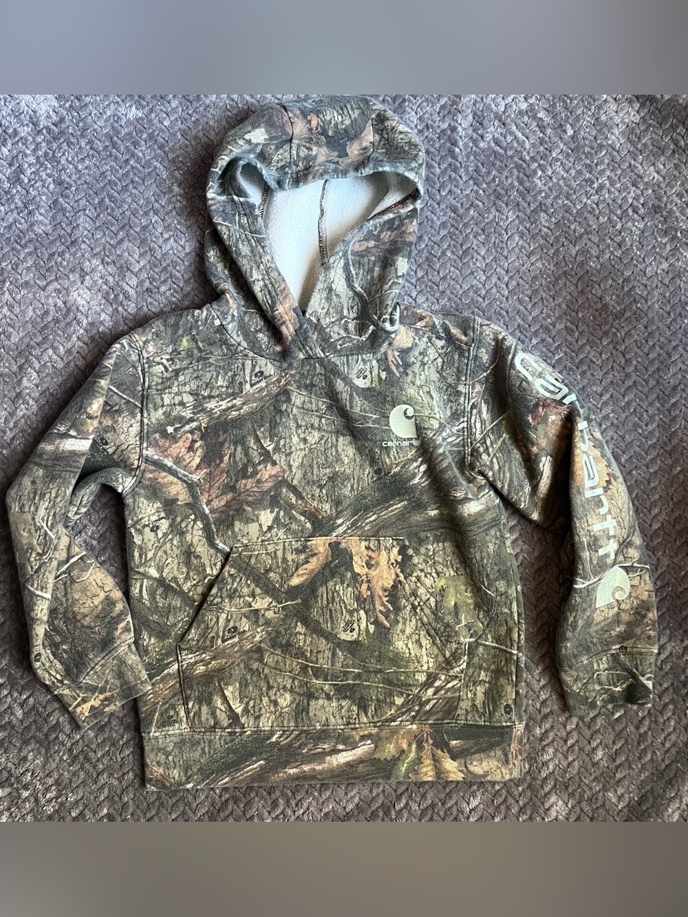 Carhartt Kids Realtree Camo Hooded Pullover - Green/Brown